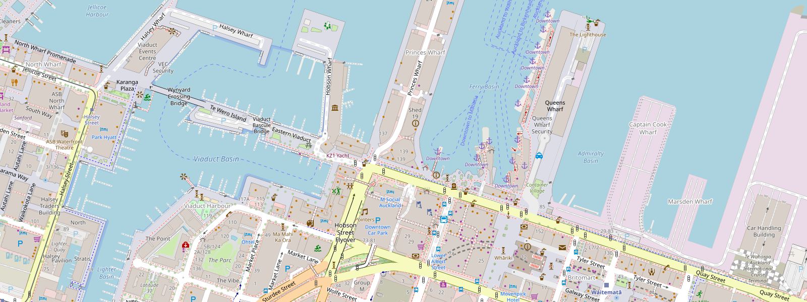 Map showing Level 8, 139 Quay Street, Auckland Central, Auckland 1010, New Zealand